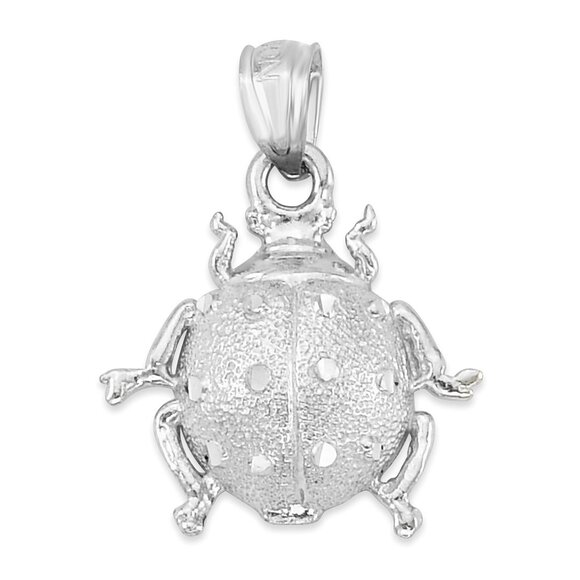 925 Sterling Silver Ladybug Pendant - Animal Insect Jewelry Gifts for Her - Picture 1 of 5